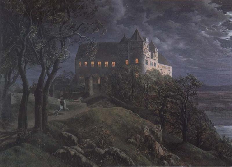 Oehme, Ernst Ferdinand Burg Scharfenberg by Night china oil painting image